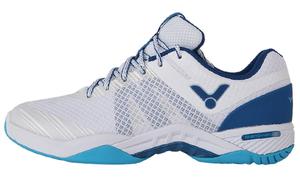 VICTOR Обувь для бадминтона унисекс, Ярко-белый/Гавайский синий