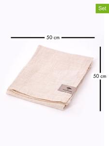 Fynch-Hatton Набор из 4 шт : Салфетки "Sandibe" бежевого цвета - (Д)50 x (Ш)50 см