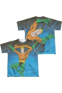 Футболка DC Comics с принтом подводной лодки (спереди и сзади), детская, короткий рукав, полиэстер Gildan, белый