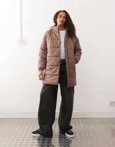 Длинная стеганая куртка Vans Mte Hillgate в темно-сером цвете