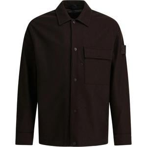 Длинная рубашка с прямым подолом STONE ISLAND, коричневый