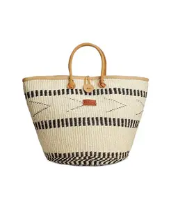 Сумка-шоппер Balance Point из плетеной соломки и сизаля SAWA SAWA, белый