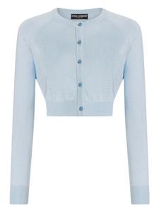 Dolce & Gabbana кардиган из смесового шелка, синий