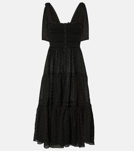 Платье миди из хлопка Triny Poupette St Barth, черный