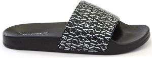 Мужские шлепанцы с логотипом Armani Exchange, черный
