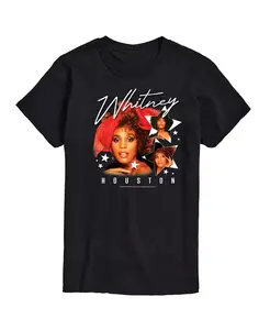 Мужская футболка с коротким рукавом Whitney Houston AIRWAVES, черный