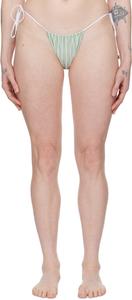 Двусторонние плавки бикини Green & White Woods Poster Girl