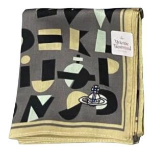 Vivienne Westwood Шелковый  шарф унисекс коричневый