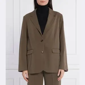 Элегантный пиджак свободного кроя Samsøe Samsøe, коричневый