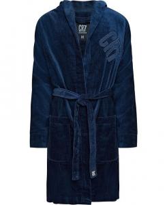 Мужской хлопковый халат современного кроя CR7, синий