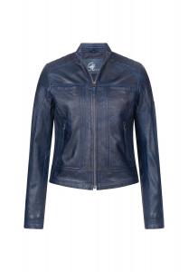 Кожаный пиджак Rock Creek, темно-синий