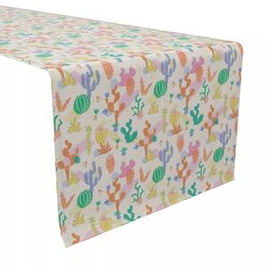 Дорожка для стола, 100 % хлопок, 16x90 дюймов, яркий узор пустыни.
