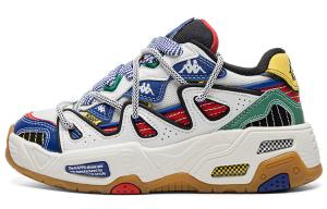 Низкие кеды для скейтбординга унисекс бело-сине-красные Kappa, Korean White/Noble Blue/Cherry Red