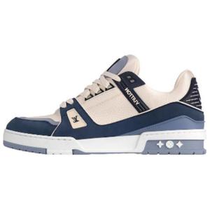 Кроссовки Lv Trainer 'Синий Бежевый' LOUIS VUITTON, Синий Белый