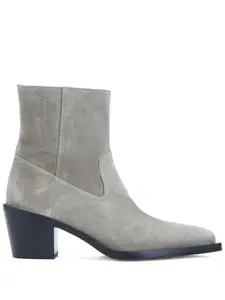 Ковбойские сапоги с заостренным носком Stuart Weitzman, серый