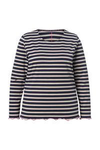 Лонгслив LAURASØN, Beige/marine blue