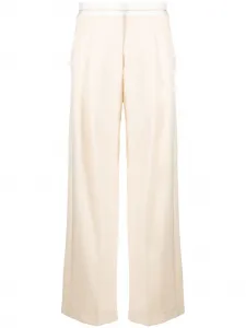 Брюки палаццо со складками Patrizia Pepe, слоновая кость