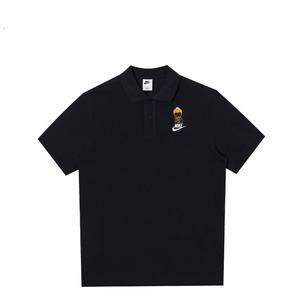 Рубашка поло унисекс черная Nike, черный
