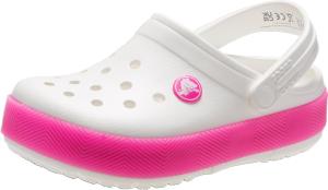 Детские сабо Crocs Crocband Chevron, белый/розовый