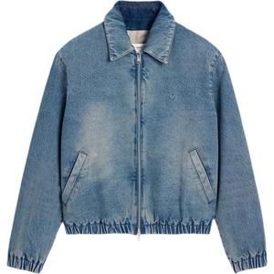 AMIPARIS Куртка джинсовая с молнией и тиснением логотипа, Blue