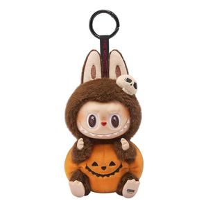 Лабубу Pop Mart The Monsters Labubu Happy Halloween Party Series Sitting Pumpkin Pendant