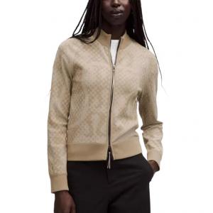 Двухцветный приталенный кардиган SLNSH с молнией на всю длину, вязаный, женский, Mojave Tan/Sheer Oak Lululemon, Mojave Tan/Sheer Oak