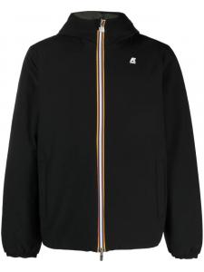 Двусторонняя куртка с капюшоном и нашивкой-логотипом K-Way, синий