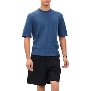 HERMES Футболка мужская темно-синяя