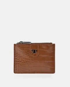 Женский кошелек-визитница из черной искусственной кожи Pierre Cardin, светло-коричневый