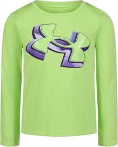 Детская футболка Under Armour с коротким рукавом, круглым вырезом, легкая и дышащая., Morph Green