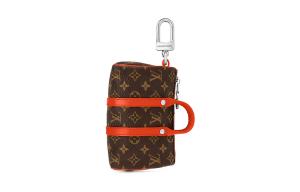 LOUIS VUITTON Ключница Keepall Monogram из лакированного холста с кожаной отделкой, Orange