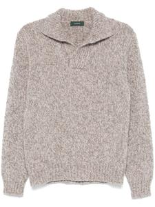 Вязаный свитер Zanone, коричневый