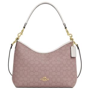 COACH Лаурэл Тканевая большая женская сумка через плечо розовая