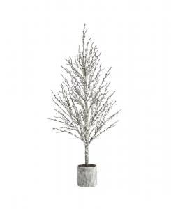 Искусственное дерево «Заснеженная ветка» в декоративном кашпо Nearly Natural, белый