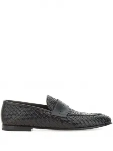 Плетеные кожаные мокасины Neil Barrett, коричневый