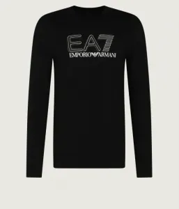 Лонгслив slim fit Ea7, черный