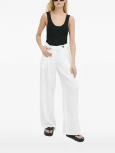 Ребристый топ с круглым вырезом lovechild, черный