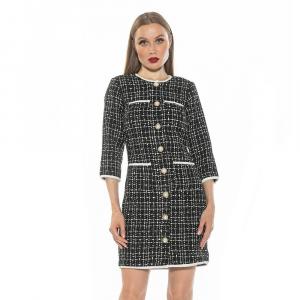 Женское твидовое платье ALEXIA ADMOR Kairo, цвет Black Multi