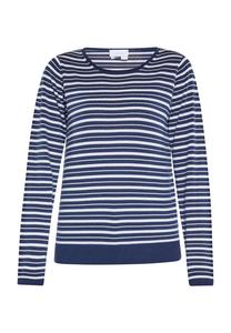 Тонкий вязаный свитер usha BLUE LABEL Sweater, цвет marine blue/white