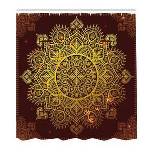 Занавеска для душа twentyfour Oriental Snowflake Art, 200 см цвет gelb/braun