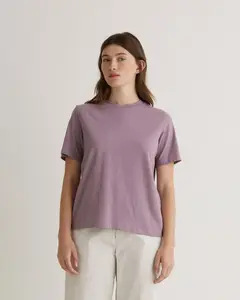 Футболка для женщин с коротким рукавом и круглым вырезом Yerse, сиреневый