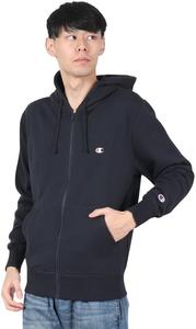 Мужская базовая толстовка Champion C3-W104Z на молнии, с длинными рукавами, флисовой подкладкой, логотипом One Point, с капюшоном на молнии, темно-синий