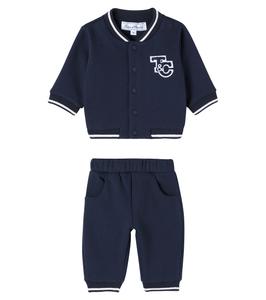 Комплект из детской куртки и спортивных штанов из хлопковой смеси Tartine et Chocolat, Marine