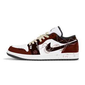 Кроссовки баскетбольные мужские низкие Air 1 Wear resistant And Lightweight винтажные burgundy Jordan, Burgundy