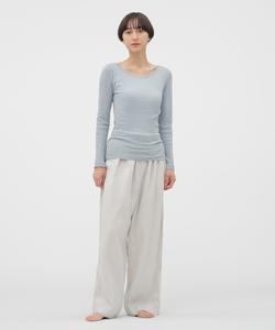 Хлопок Шелк Ребристый Топ