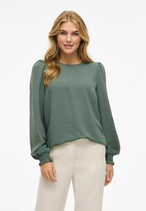 Блуза VILA VIMAY O-NECK, Laurel Wreath/Mottled Green