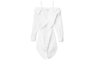 Alexander Wang Длинное платье с рукавами женское белое