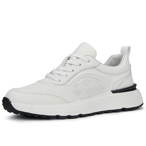 Увеличивающие рост, износостойкие, легкие, дышащие, нескользящие, низкие повседневные туфли для мужчин Devanro, White