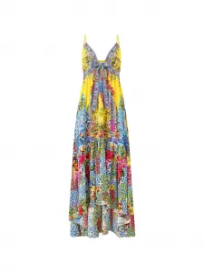 Летнее миди-платье Sultanahmet с завязкой спереди Camilla, желтый