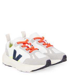 Кроссовки из кожи с отделкой из замши Canary Veja Kids, White_Nautico